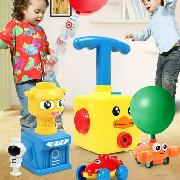 Inertia Balloon Launcher & Powered Car Toy Set Toys Gift For Kids Experiment
